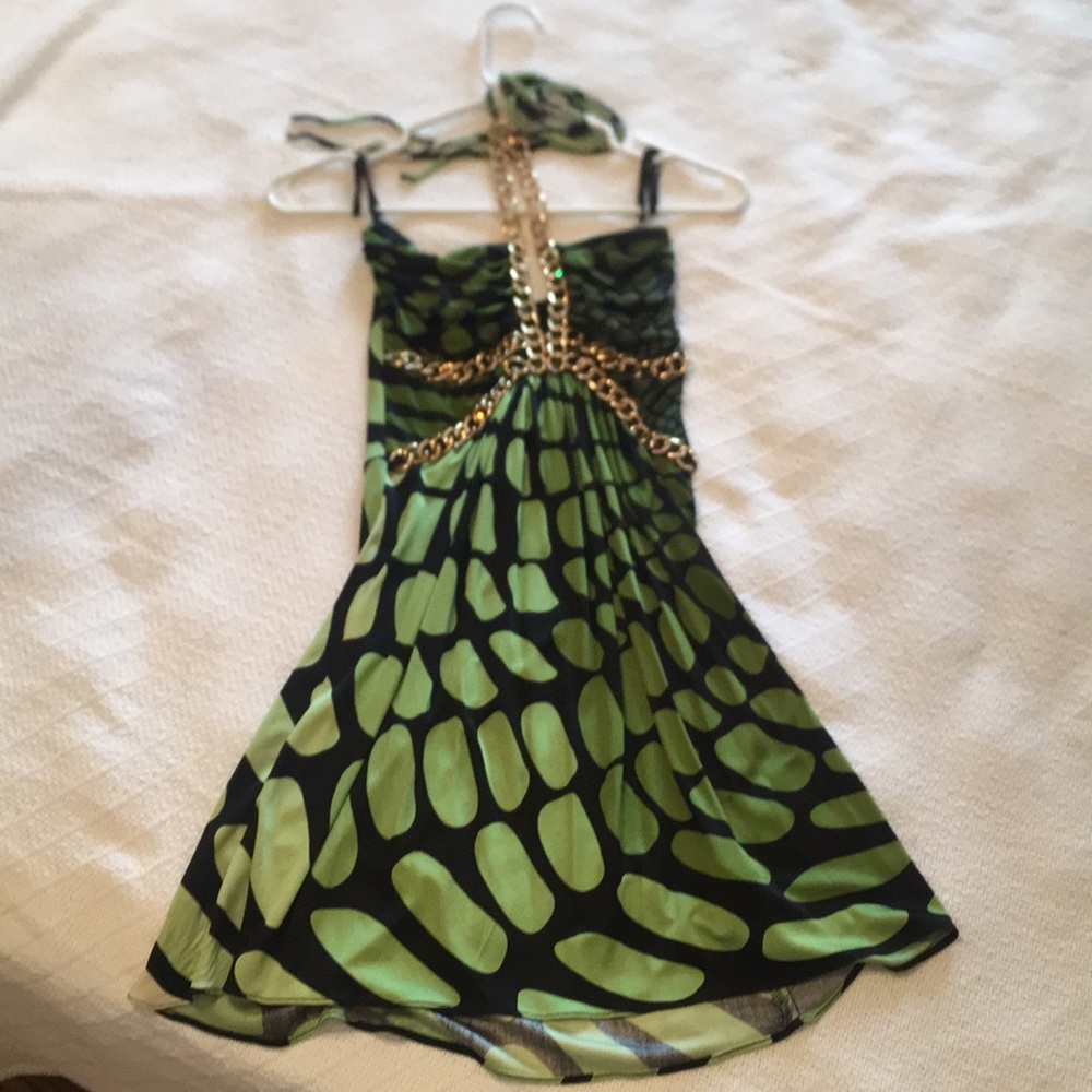 Darling Teen Girls Dress size XS. Green and Black